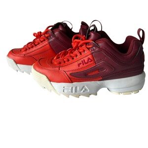 Fila Crimson and Maroon Athletic Shoes